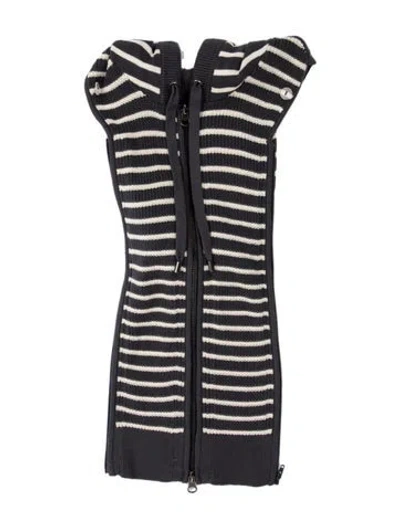 Pre-owned Veronica Beard Cashmere Striped Dickey In Grey