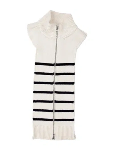 Pre-owned Veronica Beard Cashmere Striped Dickey In Neutral