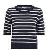 Veronica Beard Shana Cashmere Sweater In Navy Ivory In Navy