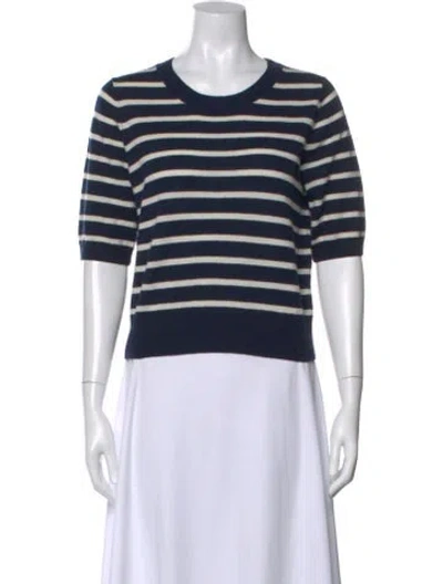 Pre-owned Veronica Beard Cashmere Striped Sweater In Blue