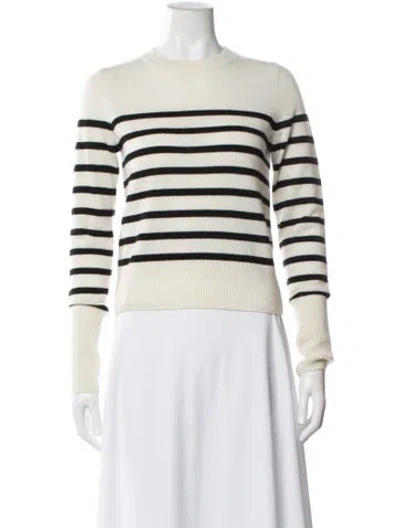 Pre-owned Veronica Beard Cashmere Striped Sweater In Neutrals