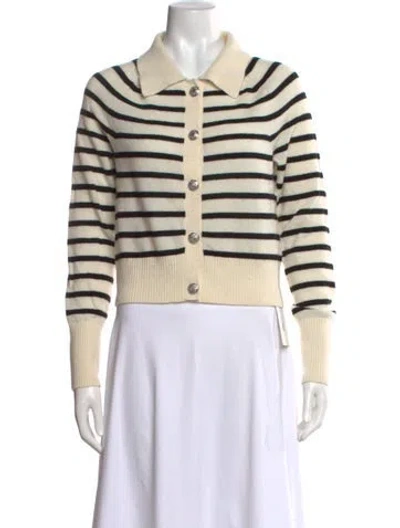 Pre-owned Veronica Beard Cashmere Striped Sweater In Neutrals