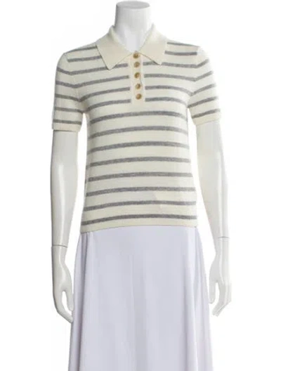 Pre-owned Veronica Beard Cashmere Striped Sweater W/ Tags In Neutral