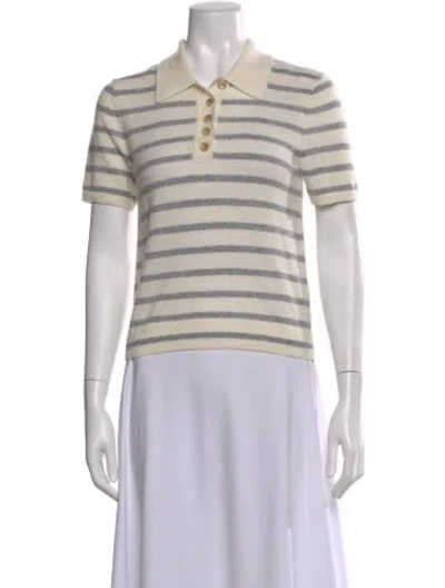 Pre-owned Veronica Beard Cashmere Striped Sweater W/ Tags In Neutral