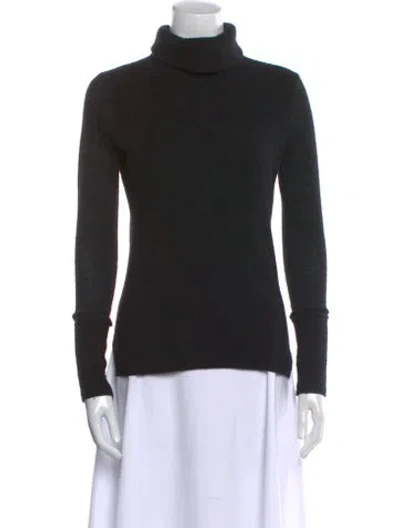 Pre-owned Veronica Beard Cashmere Turtleneck Sweater In Black