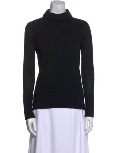 Pre-owned Veronica Beard Cashmere Turtleneck Sweater In Black