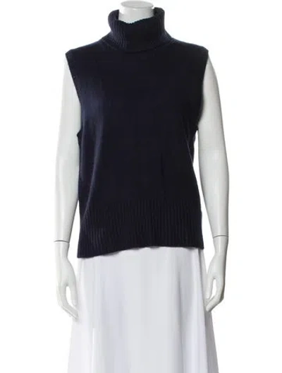 Pre-owned Veronica Beard Cashmere Turtleneck Sweater In Black