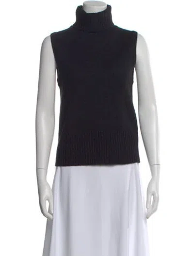 Pre-owned Veronica Beard Cashmere Turtleneck Sweater In Black