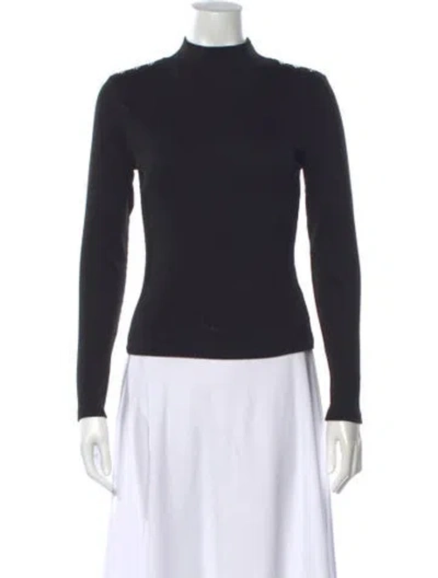 Pre-owned Veronica Beard Cashmere Turtleneck Sweater In Black