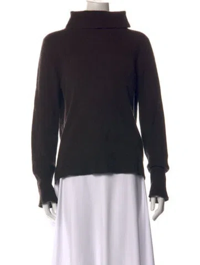 Pre-owned Veronica Beard Cashmere Turtleneck Sweater In Black