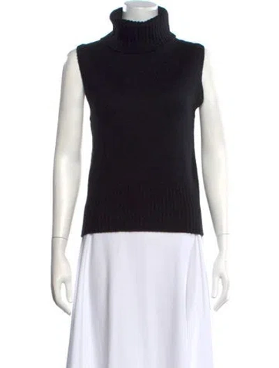 Pre-owned Veronica Beard Cashmere Turtleneck Sweater In Blue