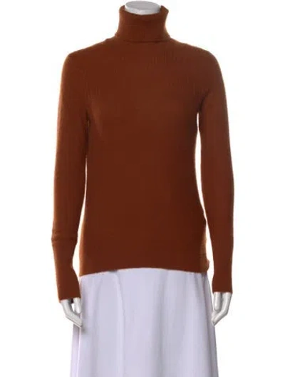 Pre-owned Veronica Beard Cashmere Turtleneck Sweater In Brown