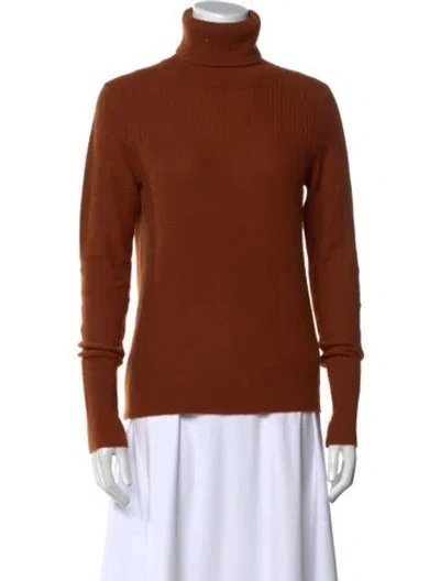 Pre-owned Veronica Beard Cashmere Turtleneck Sweater In Brown