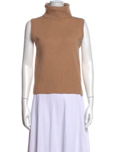 Pre-owned Veronica Beard Cashmere Turtleneck Sweater In Brown