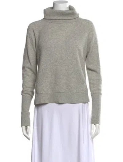 Pre-owned Veronica Beard Cashmere Turtleneck Sweater In Gray