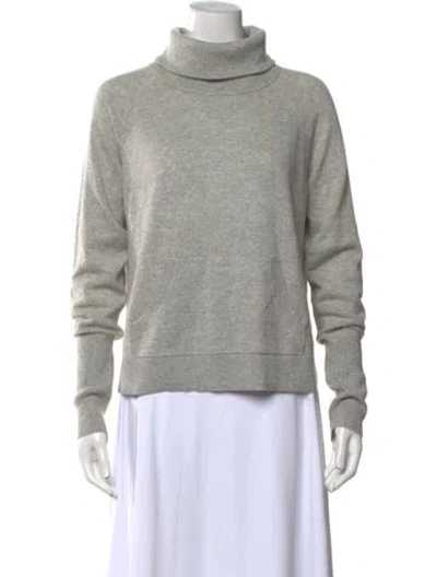 Pre-owned Veronica Beard Cashmere Turtleneck Sweater In Gray