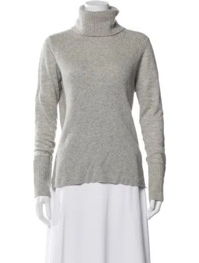 Pre-owned Veronica Beard Cashmere Turtleneck Sweater In Gray