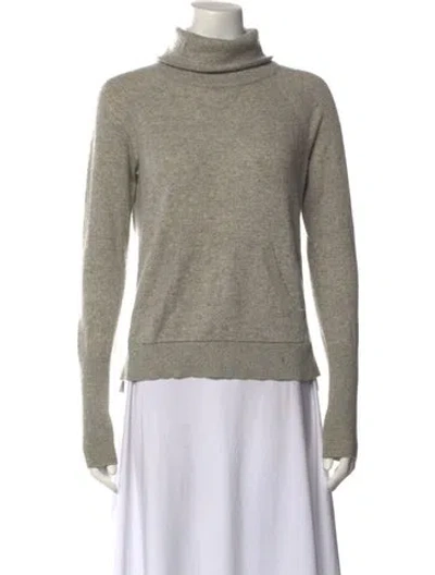 Pre-owned Veronica Beard Cashmere Turtleneck Sweater In Grey