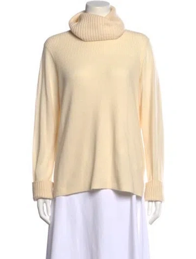 Pre-owned Veronica Beard Cashmere Turtleneck Sweater In Neutral