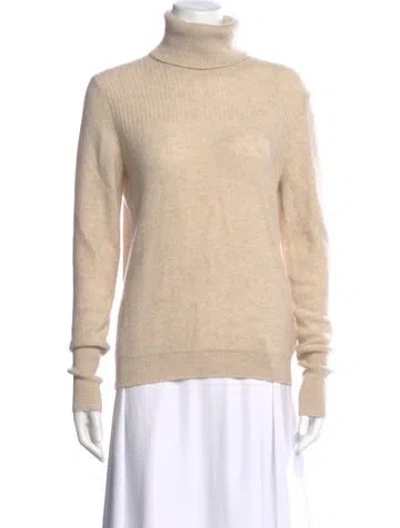 Pre-owned Veronica Beard Cashmere Turtleneck Sweater In Neutral