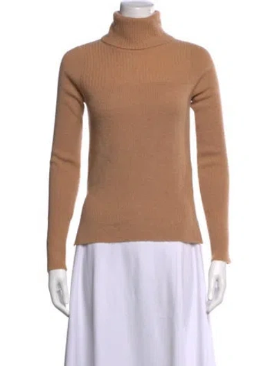 Pre-owned Veronica Beard Cashmere Turtleneck Sweater In Neutral