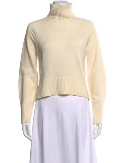 Pre-owned Veronica Beard Cashmere Turtleneck Sweater In Neutral