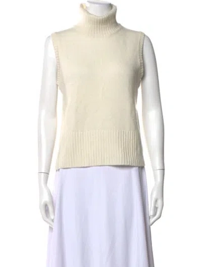Pre-owned Veronica Beard Cashmere Turtleneck Sweater In Neutrals