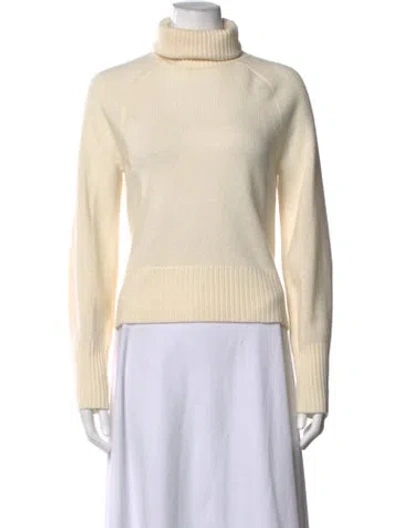 Pre-owned Veronica Beard Cashmere Turtleneck Sweater In Neutrals