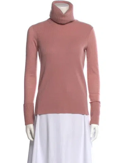 Pre-owned Veronica Beard Cashmere Turtleneck Sweater In Pink