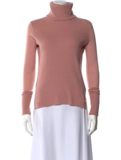 Pre-owned Veronica Beard Cashmere Turtleneck Sweater In Pink