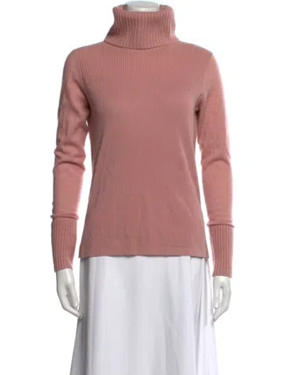 Pre-owned Veronica Beard Cashmere Turtleneck Sweater In Pink