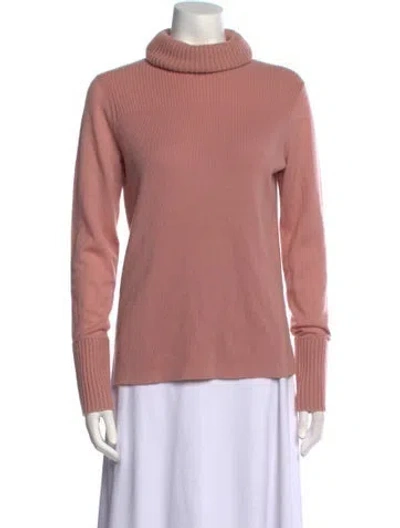 Pre-owned Veronica Beard Cashmere Turtleneck Sweater In Pink