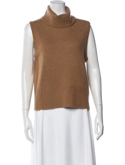 Pre-owned Veronica Beard Cashmere Turtleneck Sweater W/ Tags In Brown