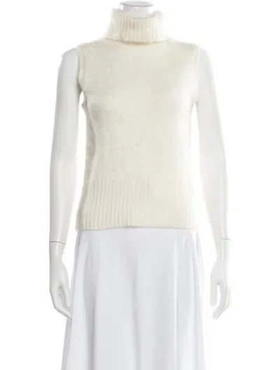 Pre-owned Veronica Beard Cashmere Turtleneck Sweater W/ Tags In Neutral