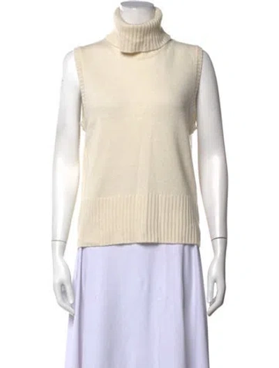 Pre-owned Veronica Beard Cashmere Turtleneck Sweater W/ Tags In Neutrals