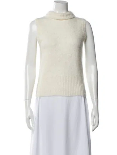 Pre-owned Veronica Beard Cashmere Turtleneck Sweater W/ Tags In White