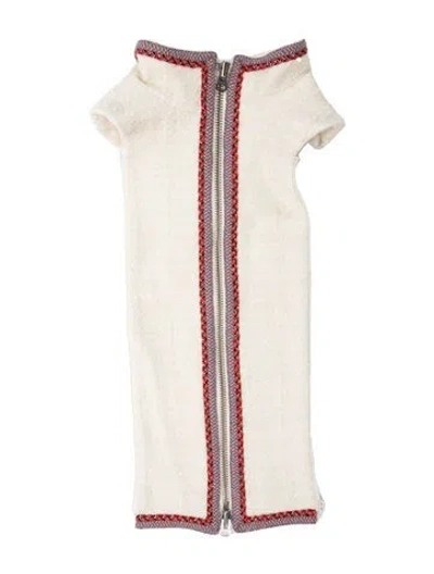 Pre-owned Veronica Beard Cashmere Tweed Pattern Dickey In Neutrals