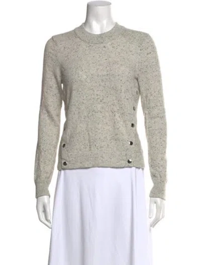 Pre-owned Veronica Beard Cashmere Tweed Pattern Sweater In Grey