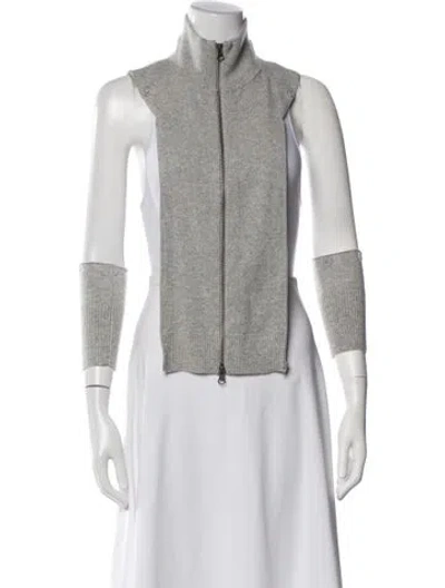 Pre-owned Veronica Beard Cashmere Uptown Dickie & Cuff Set W/ Tags In Gray