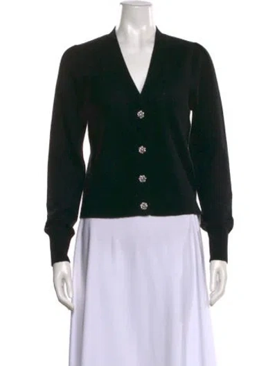 Pre-owned Veronica Beard Cashmere V-neck Sweater In Black