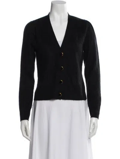 Pre-owned Veronica Beard Cashmere V-neck Sweater In Black