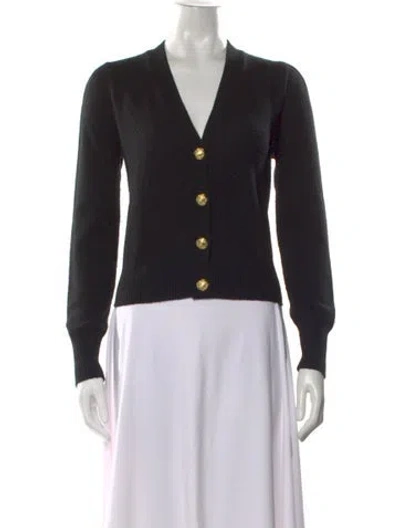 Pre-owned Veronica Beard Cashmere V-neck Sweater In Black