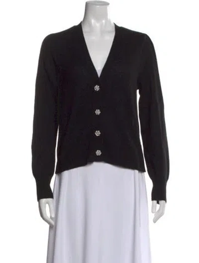 Pre-owned Veronica Beard Cashmere V-neck Sweater In Black