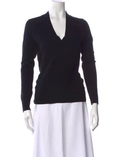 Pre-owned Veronica Beard Cashmere V-neck Sweater In Black