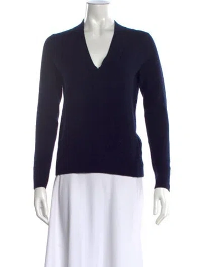 Pre-owned Veronica Beard Cashmere V-neck Sweater In Blue