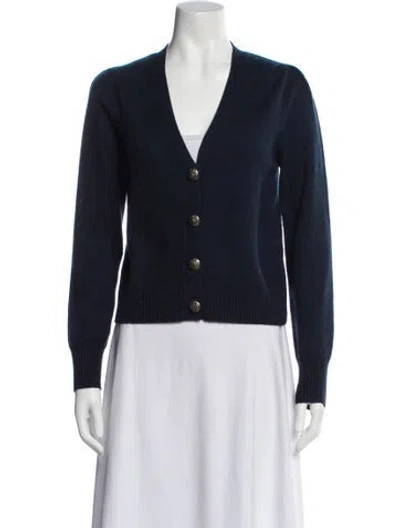 Pre-owned Veronica Beard Cashmere V-neck Sweater In Blue