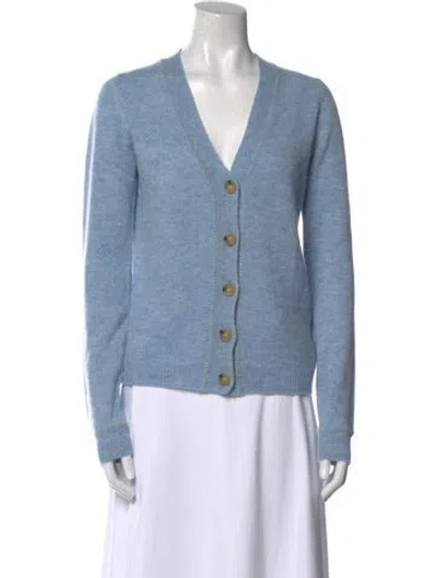 Pre-owned Veronica Beard Cashmere V-neck Sweater In Blue