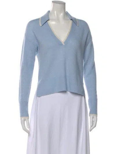 Pre-owned Veronica Beard Cashmere V-neck Sweater In Blue