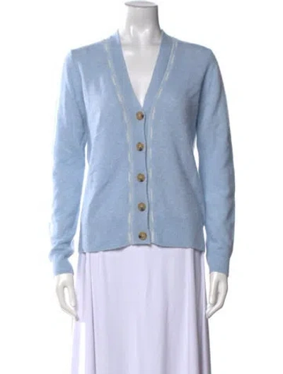 Pre-owned Veronica Beard Cashmere V-neck Sweater In Blue
