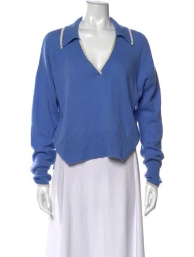 Pre-owned Veronica Beard Cashmere V-neck Sweater In Blue